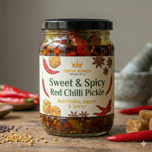 Sweet and Spicy Red Chilli Pickle | Lal Mirch Achar | Meetha Teekha Mirch